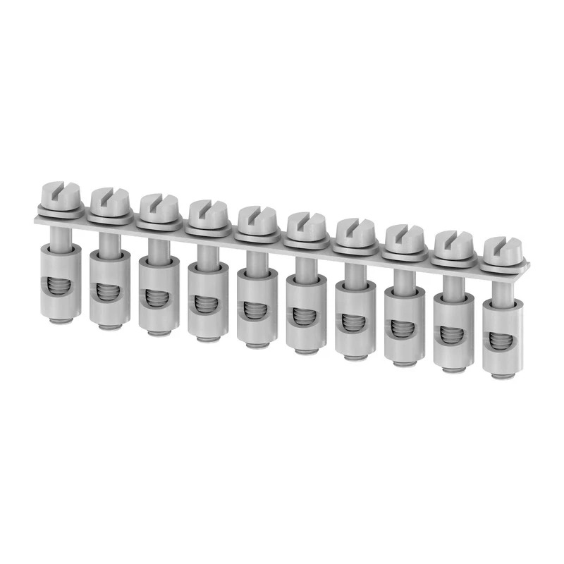 Cross-connector (terminal), when screwed in, grey, 24 A, Number of poles: 10, Pitch in mm: 6.00, Insulated: No, Width: 60.6 mm