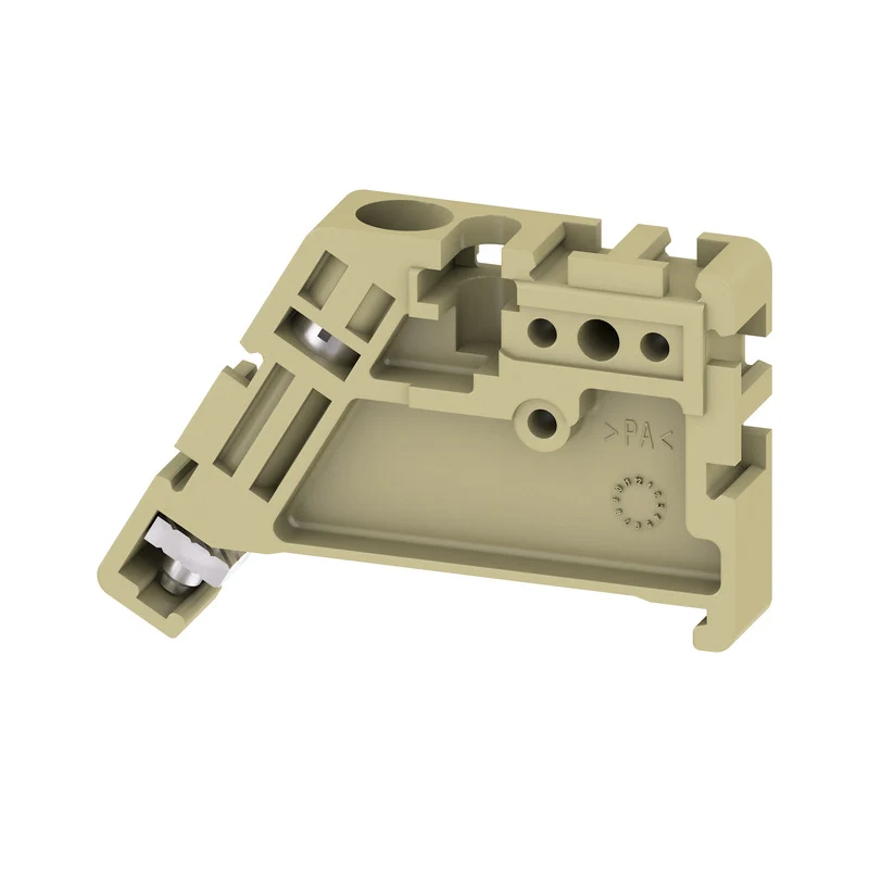 End bracket, beige, TS 35, V-2, Wemid, Width: 8.5 mm, 100 °C