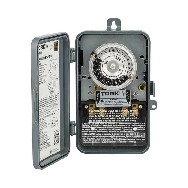 TIMER MECHANICAL 40A DPST 24-HOUR 208-277V NEMA-1 GRAY