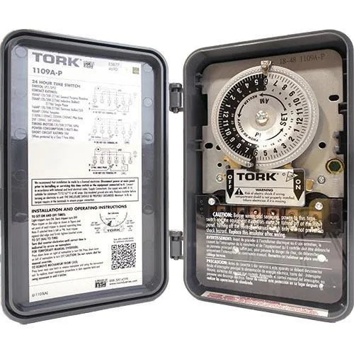 TIMER MECHANICAL 40A DPST 24-HOUR 120-277 INDOOR/OUTDOOR