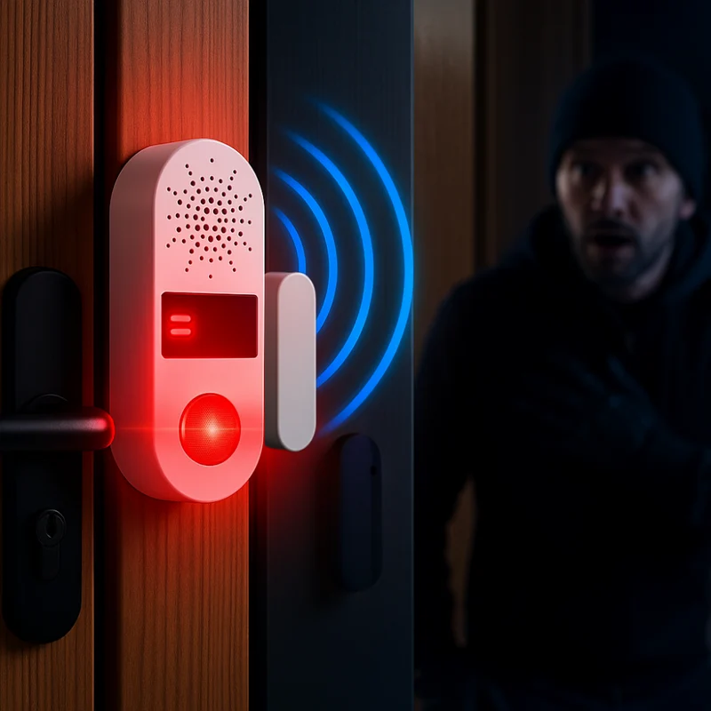 Détecteur d'Ouverture Porte & Fenêtre Connecté WIFI/Zigbee Tuya avec Alarme