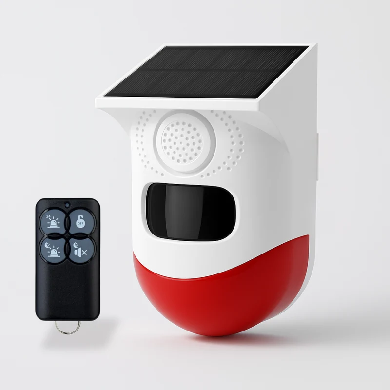 Alarme Extérieur Solaire - Détecteur de mouvement PIR WIFI Tuya