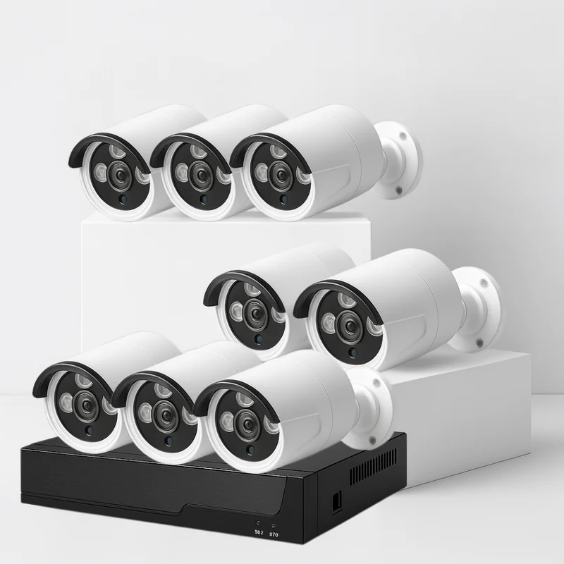 Kit de vidéosurveillance PoE 4K – NVR + caméras Bullet et Dôme