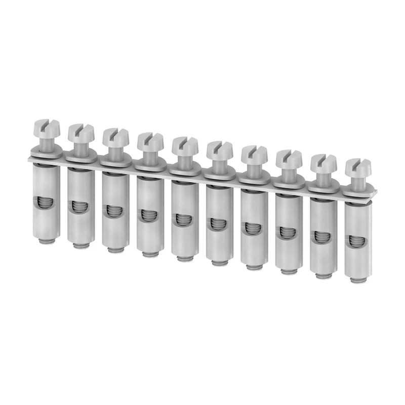 Cross-connector (terminal), when screwed in, grey, 32 A, Number of poles: 10, Pitch in mm: 6.00, Insulated: No, Width: 63.5 mm