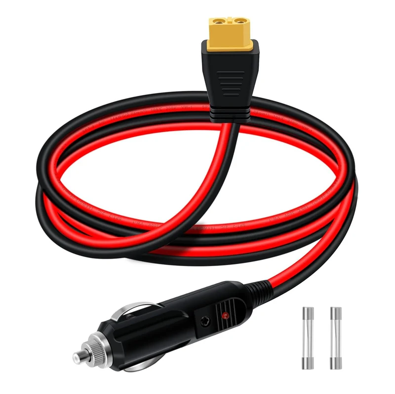 Cabo XT60 para Isqueiro 14AWG 20A LED Fusível 2m