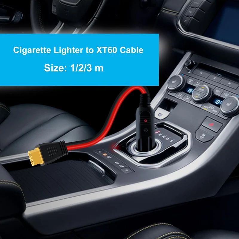 Cabo XT60 para Isqueiro 14AWG 20A LED Fusível 2m