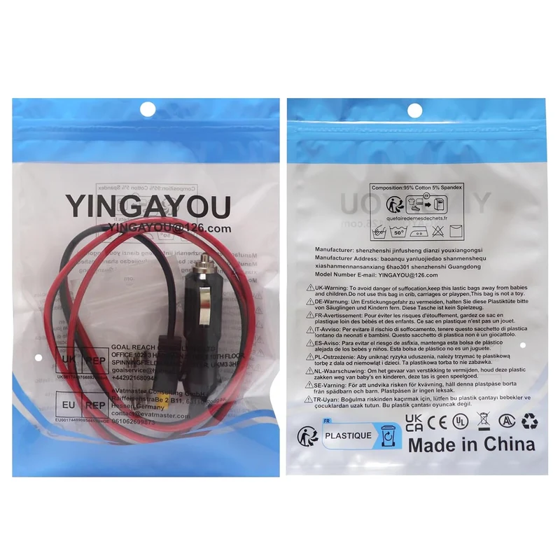 Cabo XT60 para Isqueiro 14AWG 20A LED Fusível 2m