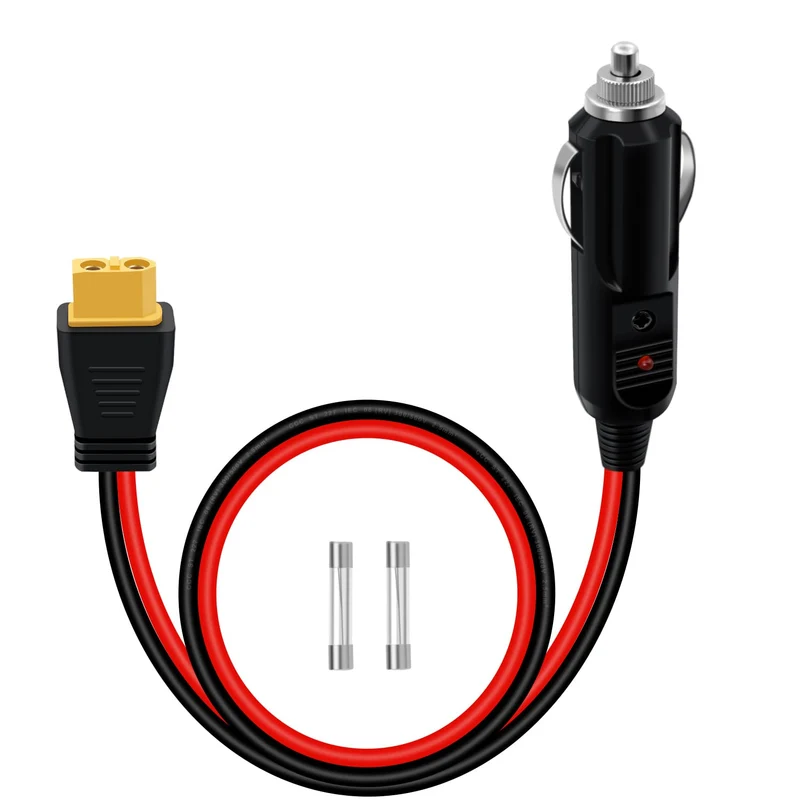 Cabo XT60 para Isqueiro 14AWG 20A LED Fusível 2m