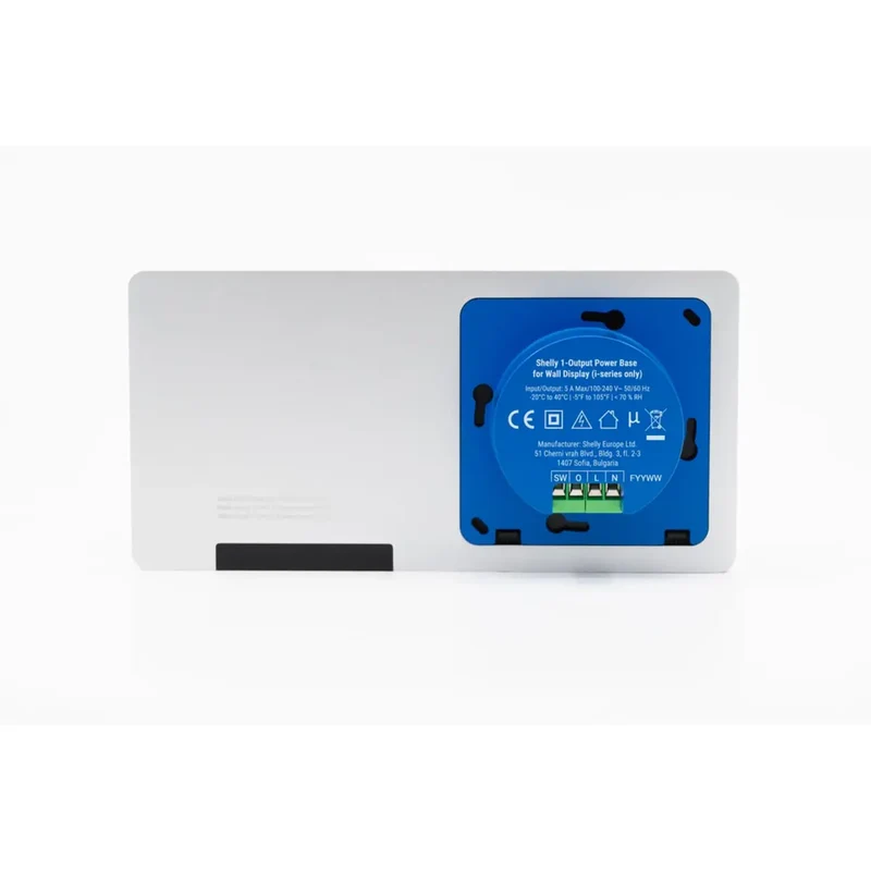 Shelly Wall Display X2i - Painel Controlo 6.95 WiFi 6 Relé 5A Prateado