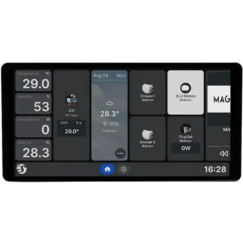 Shelly Wall Display X2i - Painel Controlo 6.95 WiFi 6 Relé 5A Preto