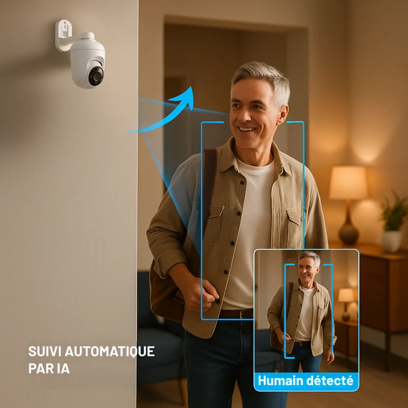 Caméra de Surveillance Intérieur PTZ 4K Tuya (8MP) | Suivi automatique & Vision nocturne