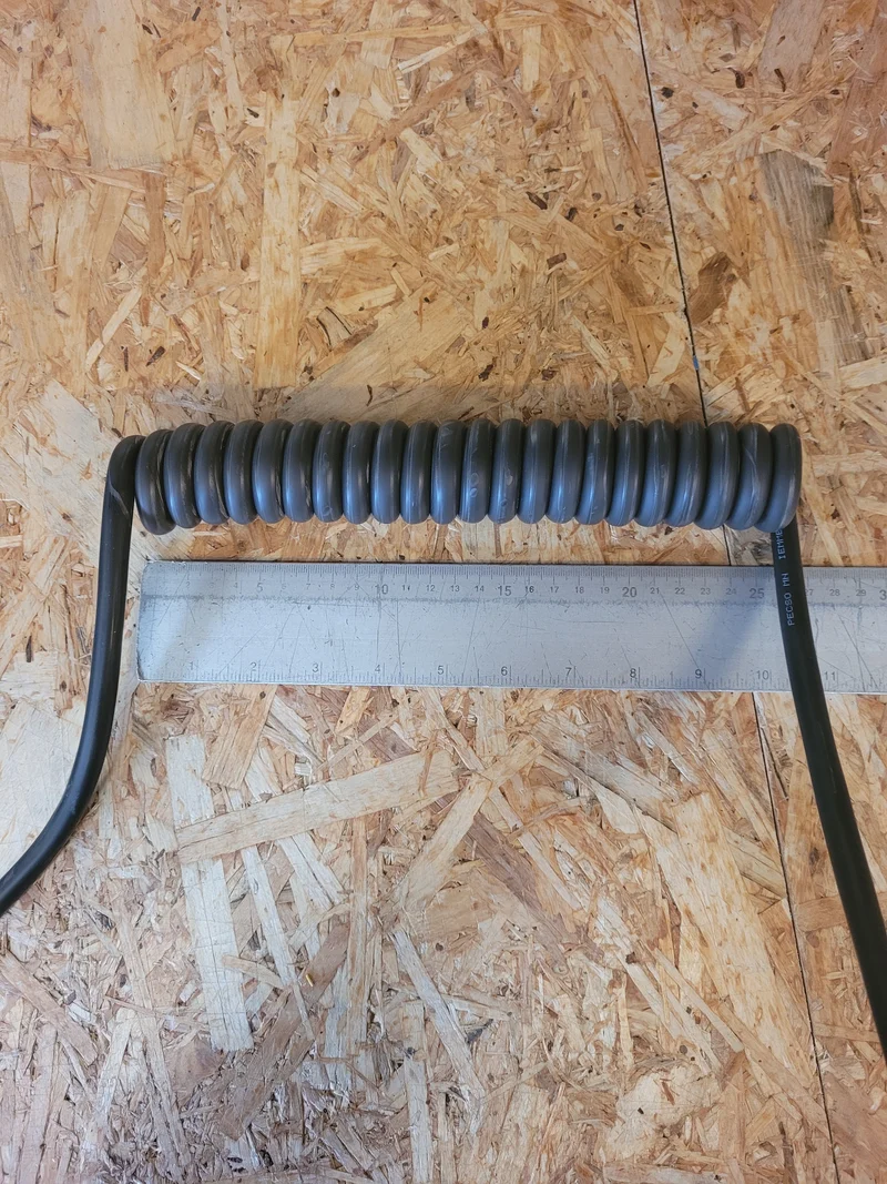 2 Core 4sqmm Black Coiled Power LSZH Cable