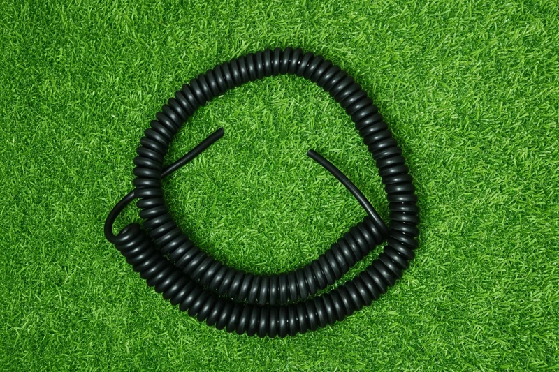 2 Core 0.75sqmm Black Coiled Power LSZH Cable