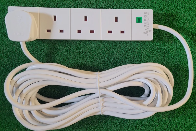 4-Way Straight PVC 8m Power Surge Extension Lead