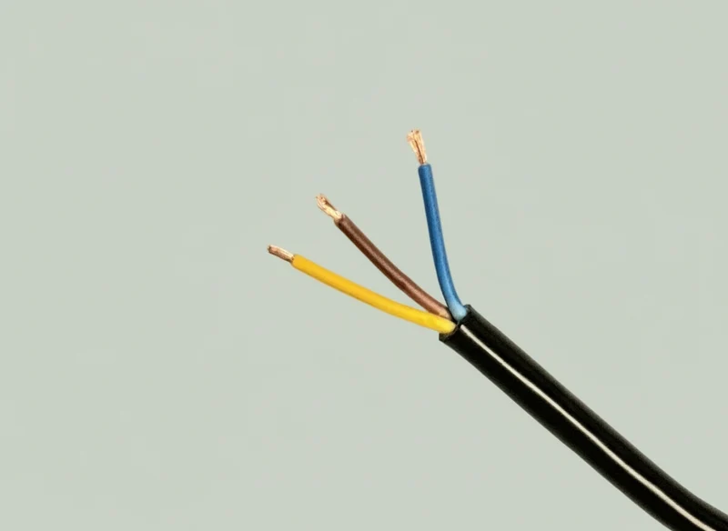 3 Core 0.75sqmm Black PUR Coiled Power Cable