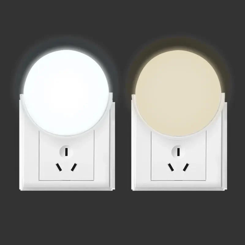 Veilleuse Prise LED 1W Ronde avec Capteur Crépusculaire 220V