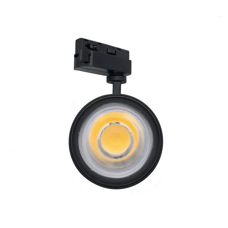 Spot LED sur Rail 30W 80° Compact Monophasé NOIR - Pack de 5