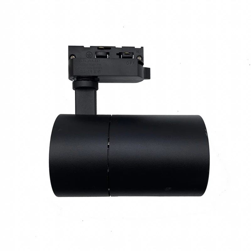 Spot LED sur Rail 30W 80° Compact Monophasé NOIR - Pack de 5
