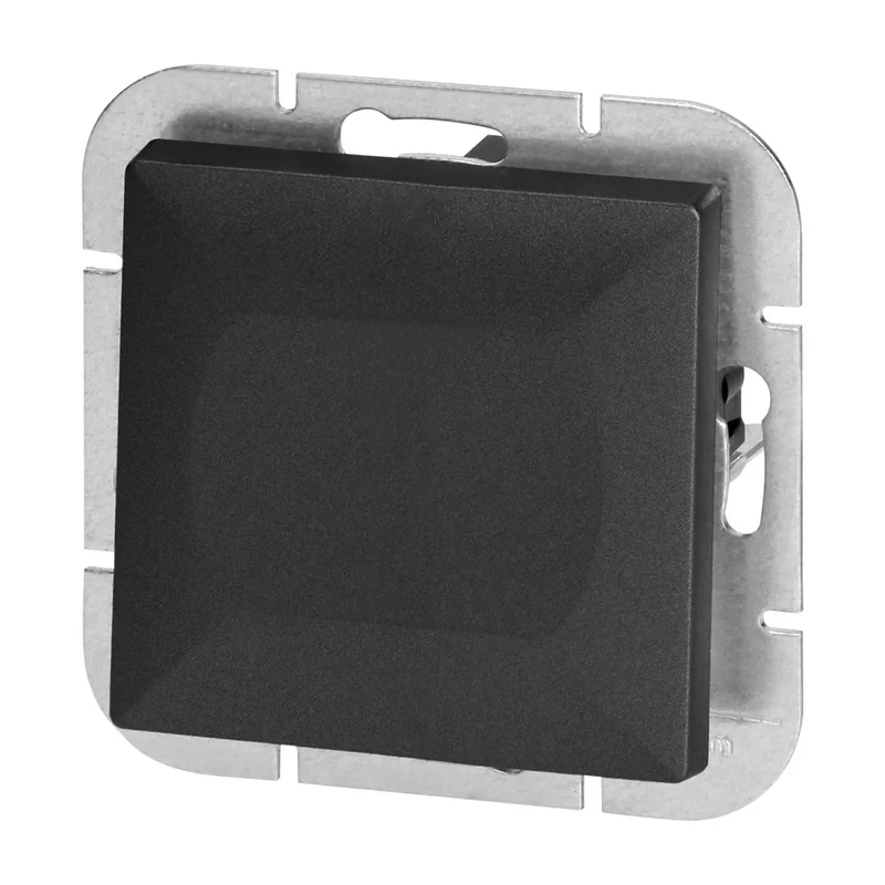 Interrupteur Mural Simple Encastré 10A - Noir mat