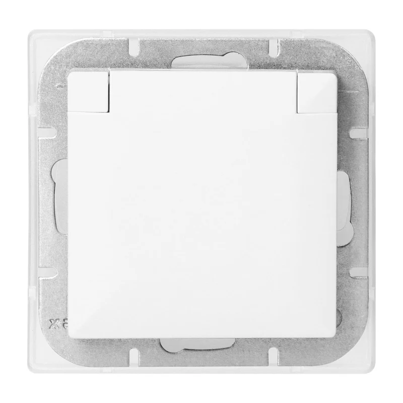 Prise Encastrée 2P+T 16A 250V avec Clapet - Blanc