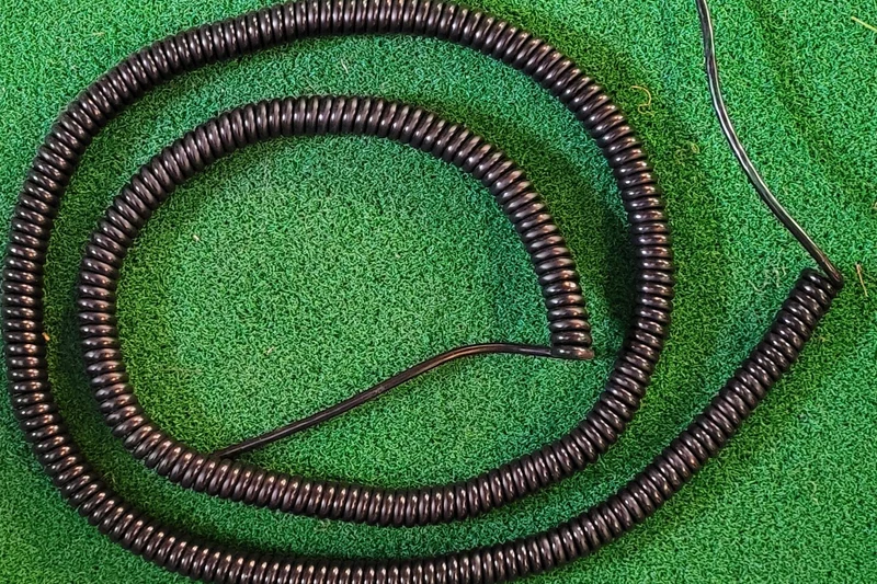 6 Core 26awg (0.14sqmm) Coiled Black PUR Data Control Cable