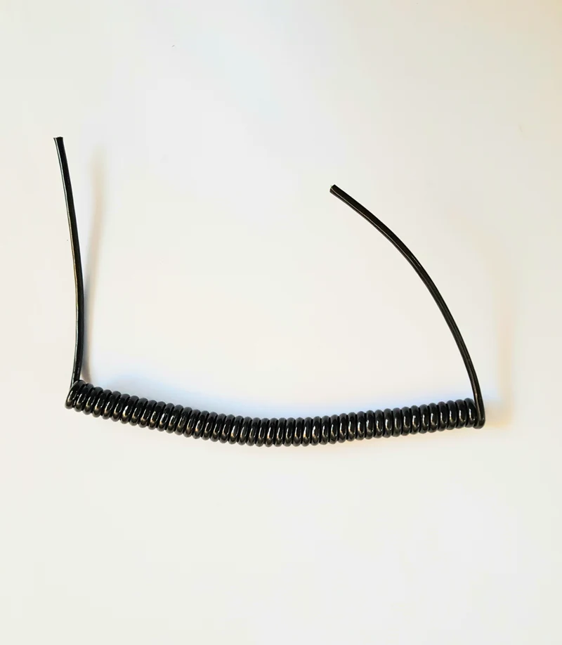 6 Core 26awg (0.14sqmm) Coiled Black PUR Data Control Cable