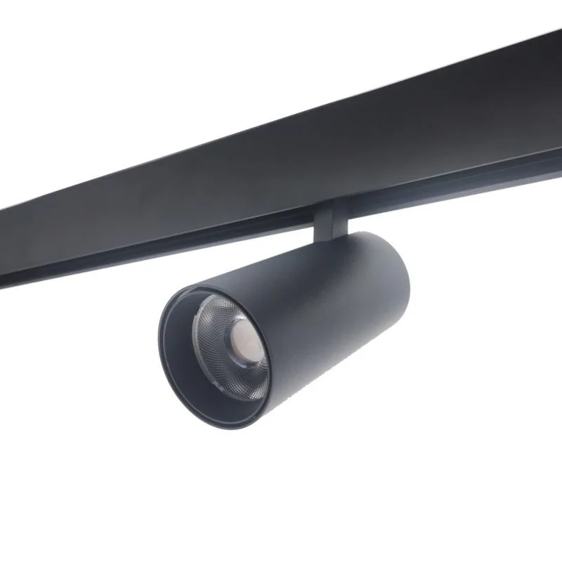 Spot LED sur Rail Magnétique Dimmable 48V 7W Orientable NOIR