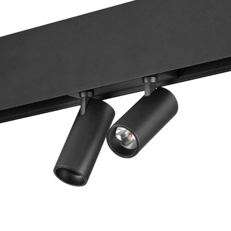 Spot LED sur Rail Magnétique Dimmable 48V 7W Orientable NOIR