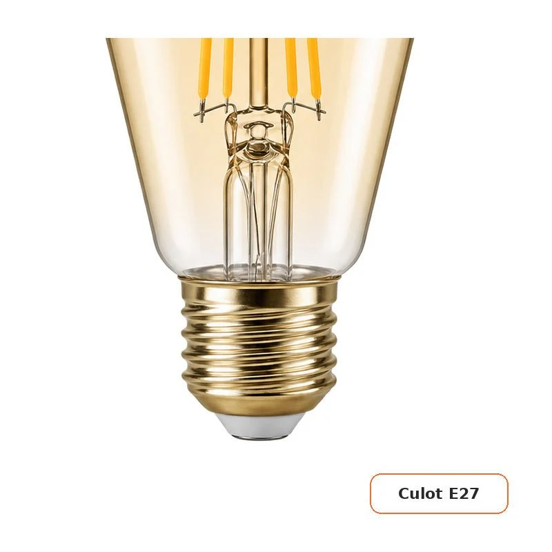 Ampoule LED Filament Connectée Wifi E27 4W Ambrée ST64 CCT - 2700K/6500K