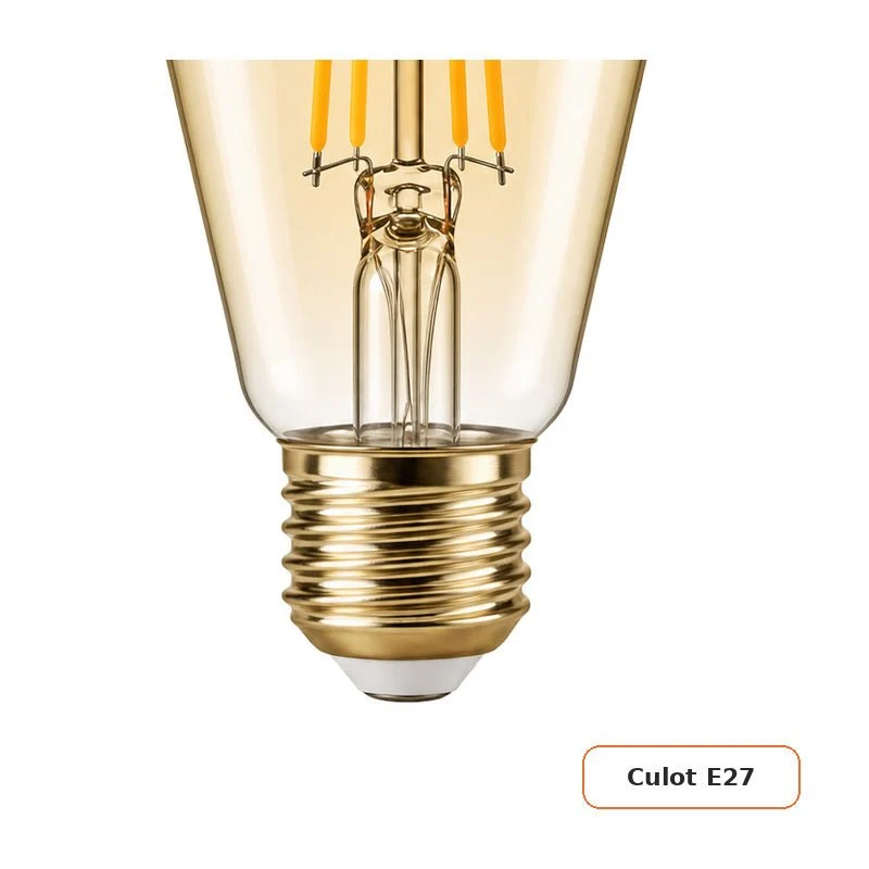 Ampoule LED Filament E27 8W Ambrée ST64