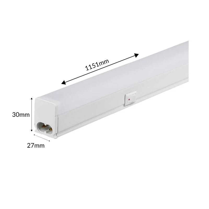 Tube Néon LED T5 120cm 16W 2 Têtes avec Interrupteur - Garantie 6 ans