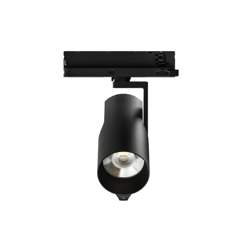 Spot LED sur Rail Triphasé Intelligent IA 35W CCT 24° Noir