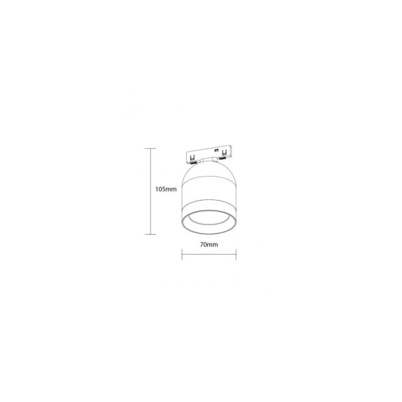 Spot LED Orientable 10W pour Rail Magnétique M05 48V
