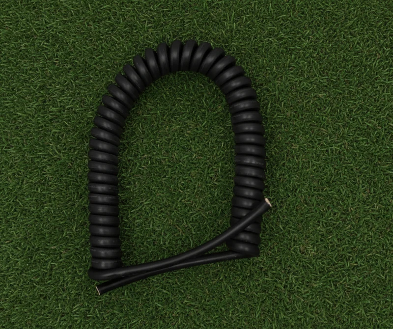 7 Core 0.75sqmm Black Coiled LSZH Power / Data Cable