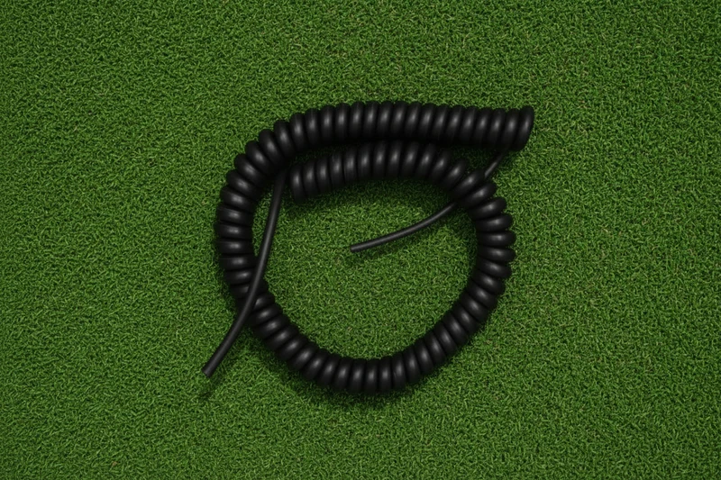 7 Core 0.75sqmm Black Coiled LSZH Power / Data Cable