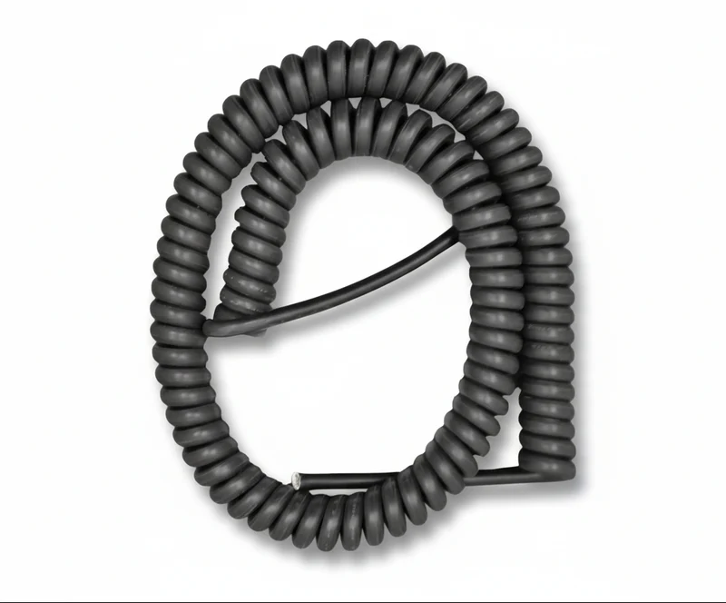 5 Core 0.75sqmm Black Coiled LSZH Power Cable