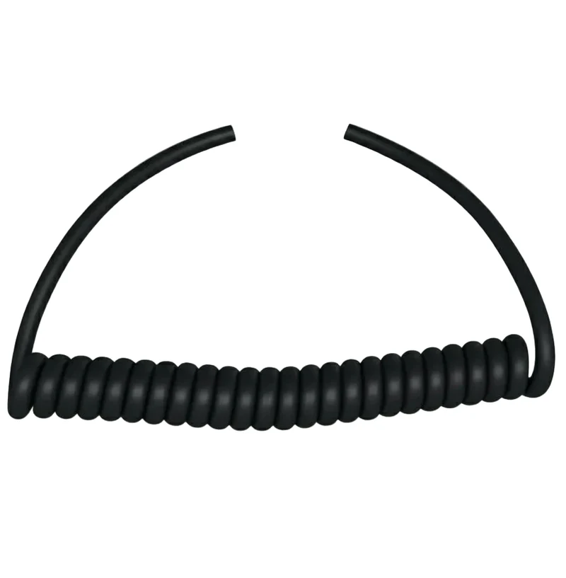 5 Core 0.75sqmm Black Coiled LSZH Power Cable