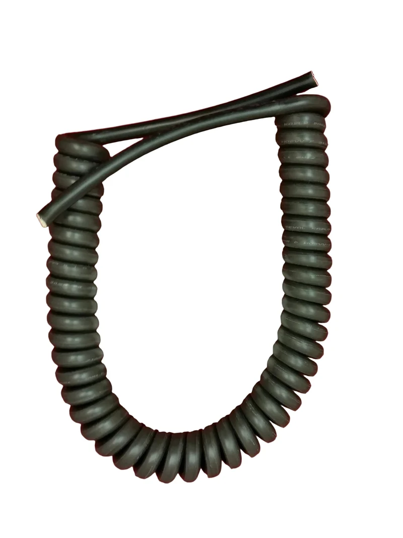 5 Core 0.75sqmm Black Coiled LSZH Power Cable
