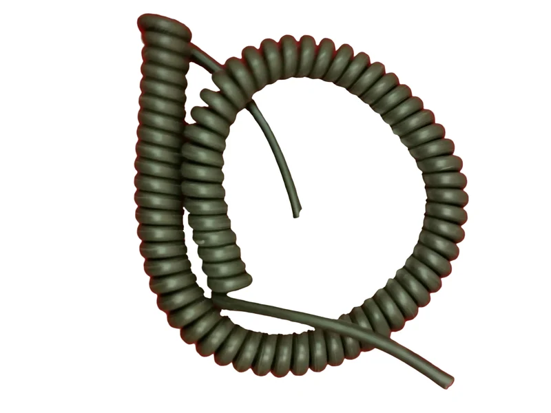5 Core 0.75sqmm Black Coiled LSZH Power Cable