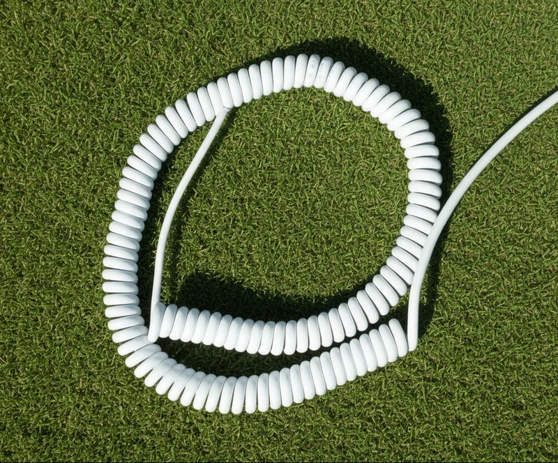 4 Core 0.75sqmm White LSZH Coiled Cable