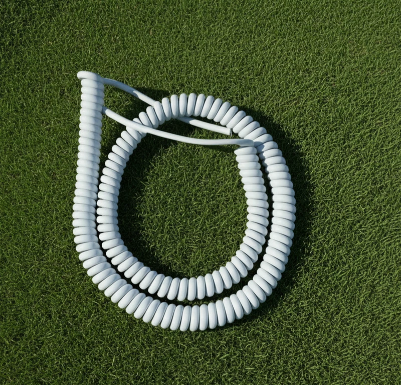 4 Core 0.75sqmm White LSZH Coiled Cable