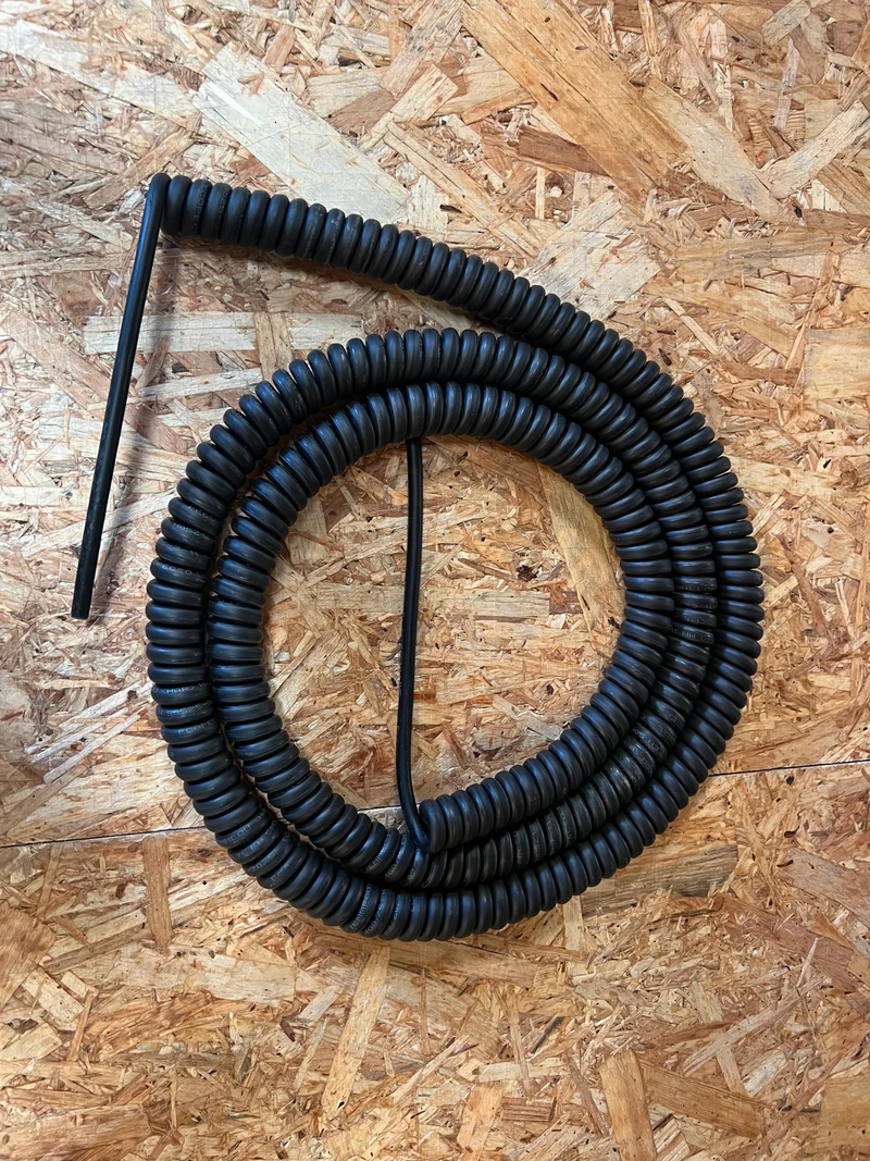 4 Core 0.75sqmm Black Coiled LSZH Power Cable
