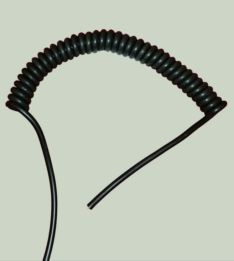 4 Core 0.75sqmm Black Coiled LSZH Power Cable
