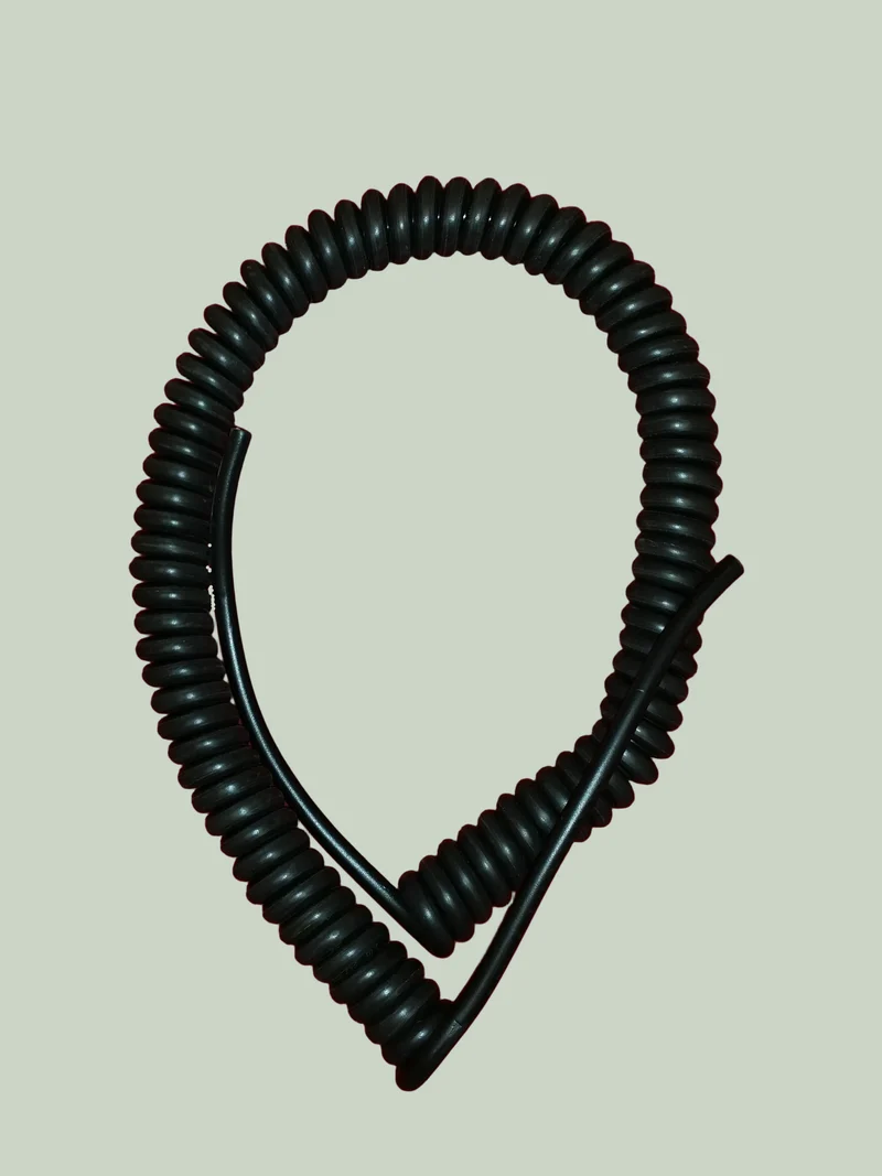 4 Core 0.75sqmm Black Coiled LSZH Power Cable