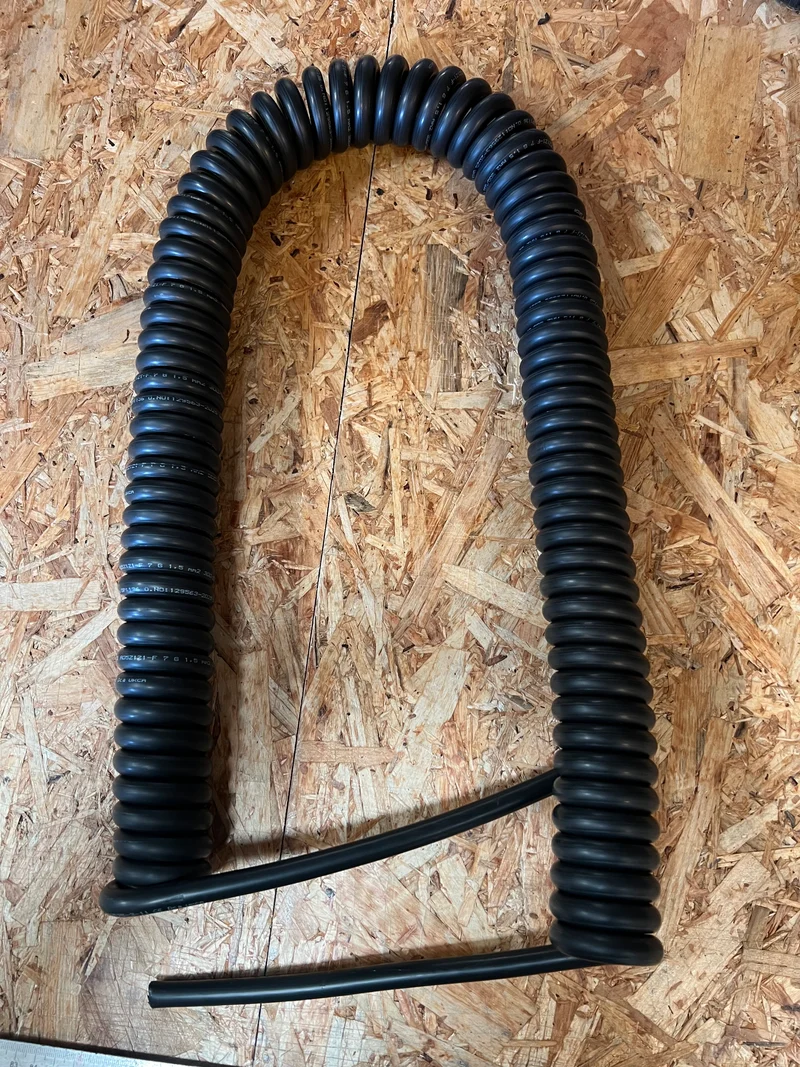 7 Core 1.5sqmm Coiled Black LSZH Cable