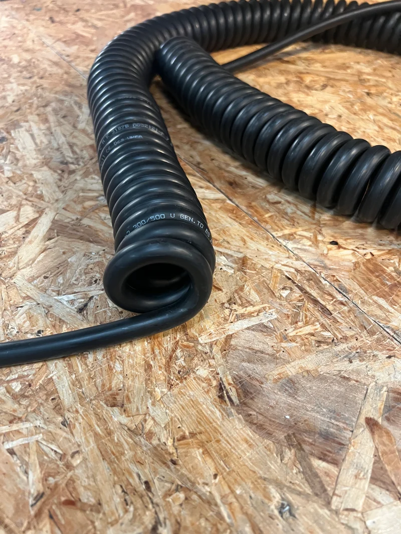 7 Core 1.5sqmm Coiled Black LSZH Cable