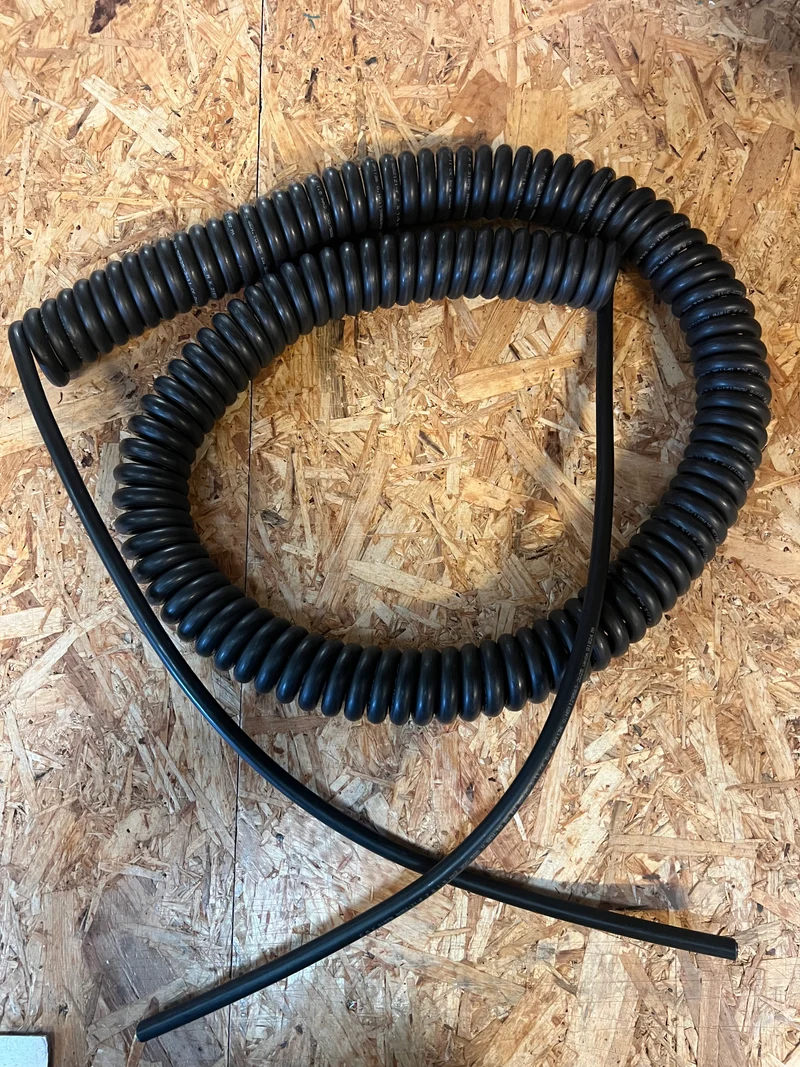 7 Core 1.5sqmm Coiled Black LSZH Cable