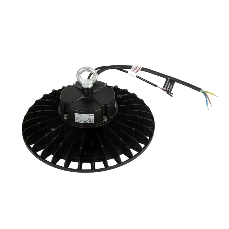 Cloche LED industrielle UFO 200W 175lm/W 120° IP65 CRI80 Noir DALI-2