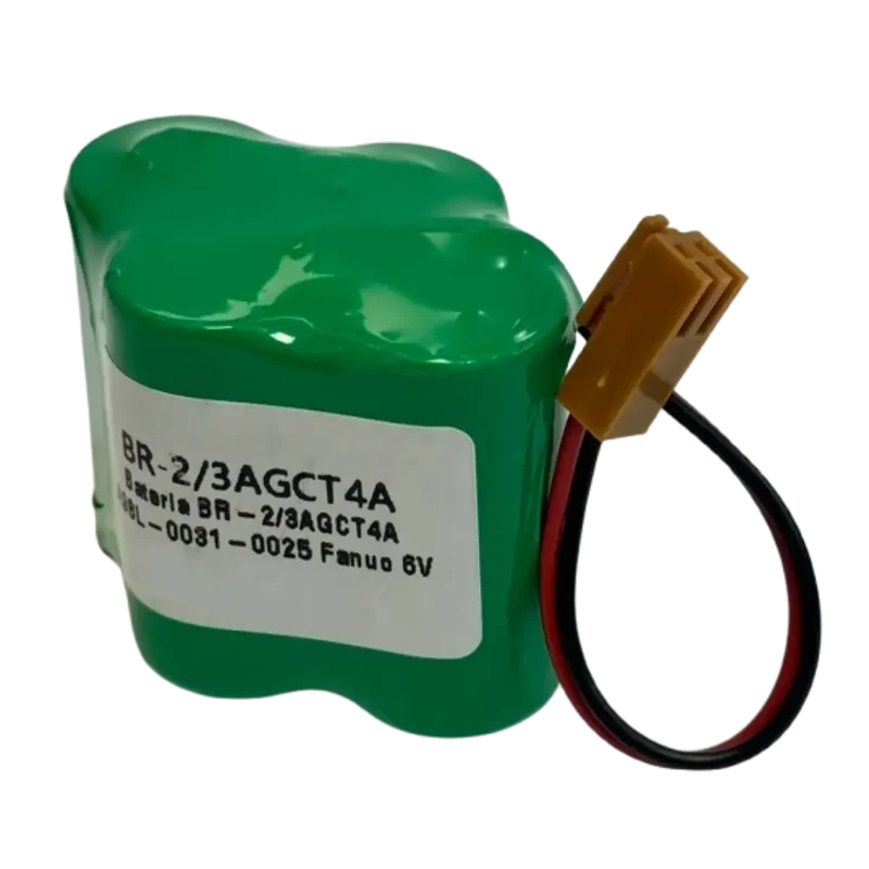 Pile lithium BR-2/3AGCT4A 6V 2900mAh pour FANUC avec connecteur