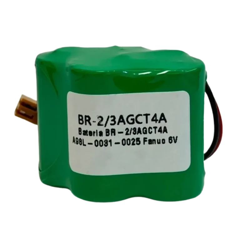 Pile lithium BR-2/3AGCT4A 6V 2900mAh pour FANUC avec connecteur